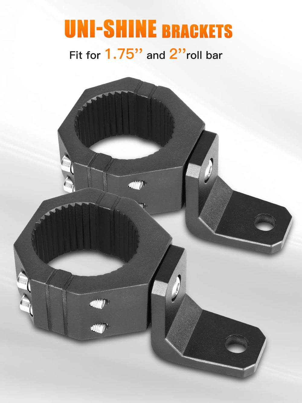 UNI-SHINE mounts installed in off-road setting showing durable outdoor use