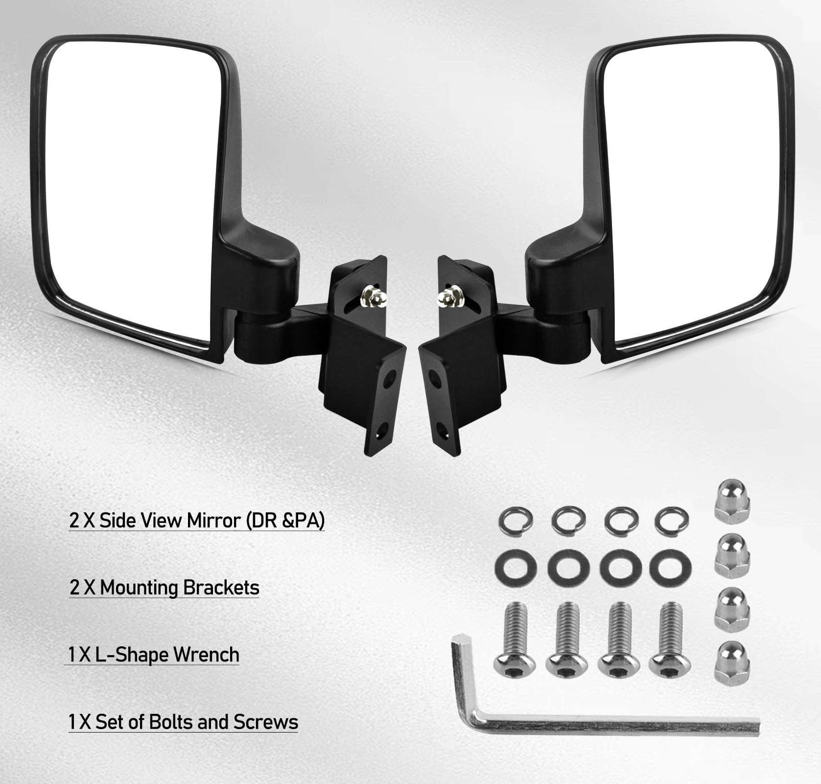 UNIGT installed on Polaris Ranger showing driver-side improved sightline