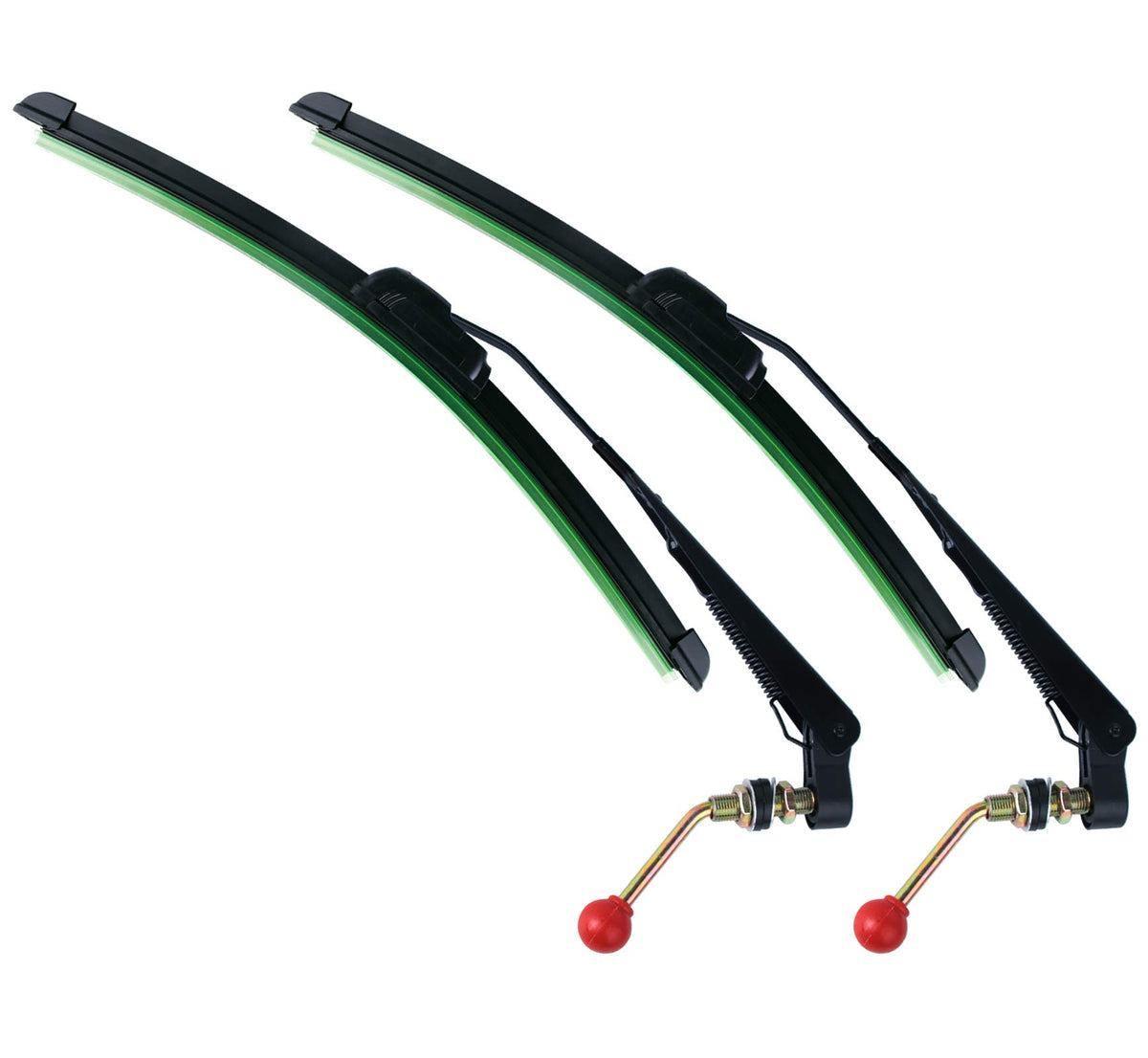 UNIGT front view of both manual wipers showing complete assemblies and benefits visibility