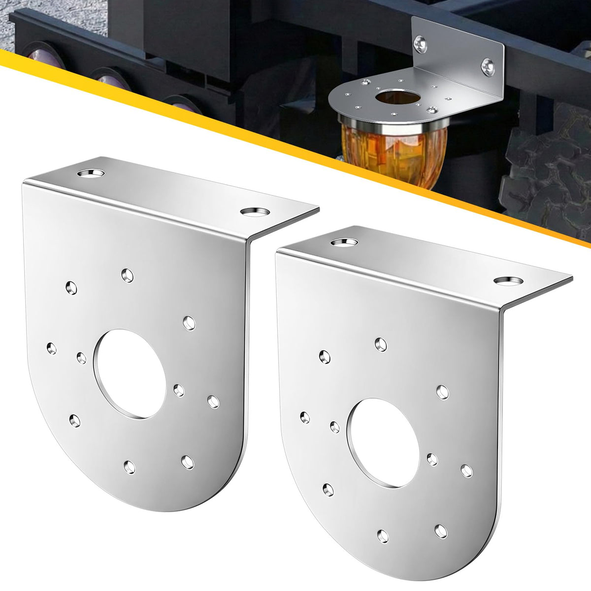unionlux front bracket showing shape and mounting holes, durable fit