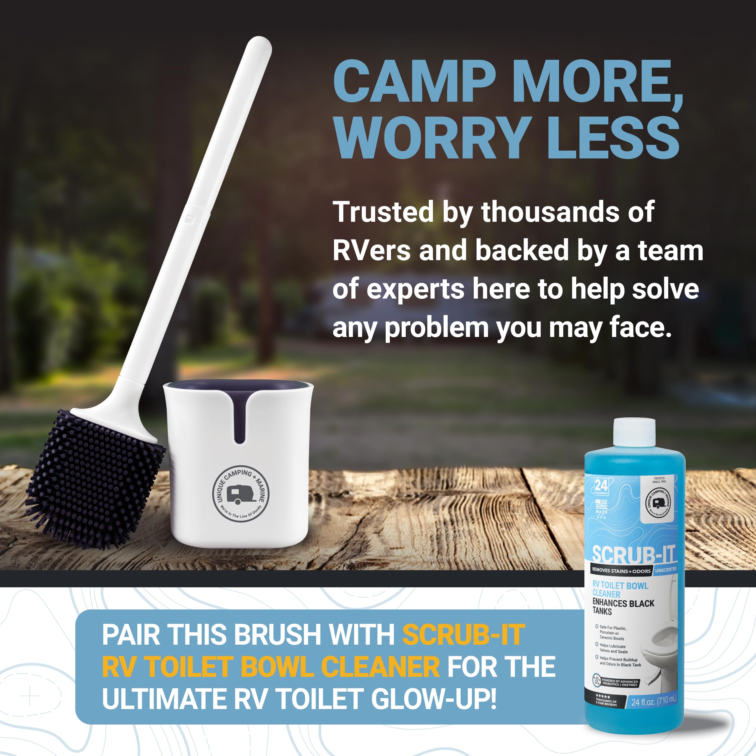 Unique product packaging and contents illustrating ready-to-use travel convenience benefit