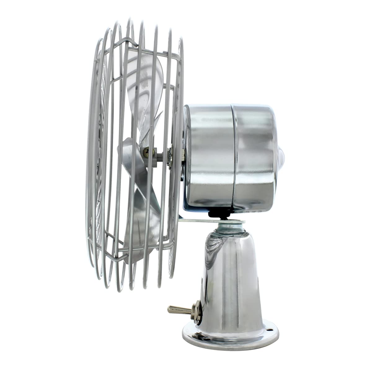 United Pacific fan mounted on dashboard demonstrating neat installation and targeted ventilation