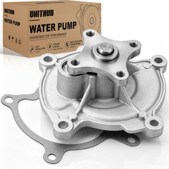 UNITHUB water pump front view showing mounting flanges and bolt pattern for accurate fit