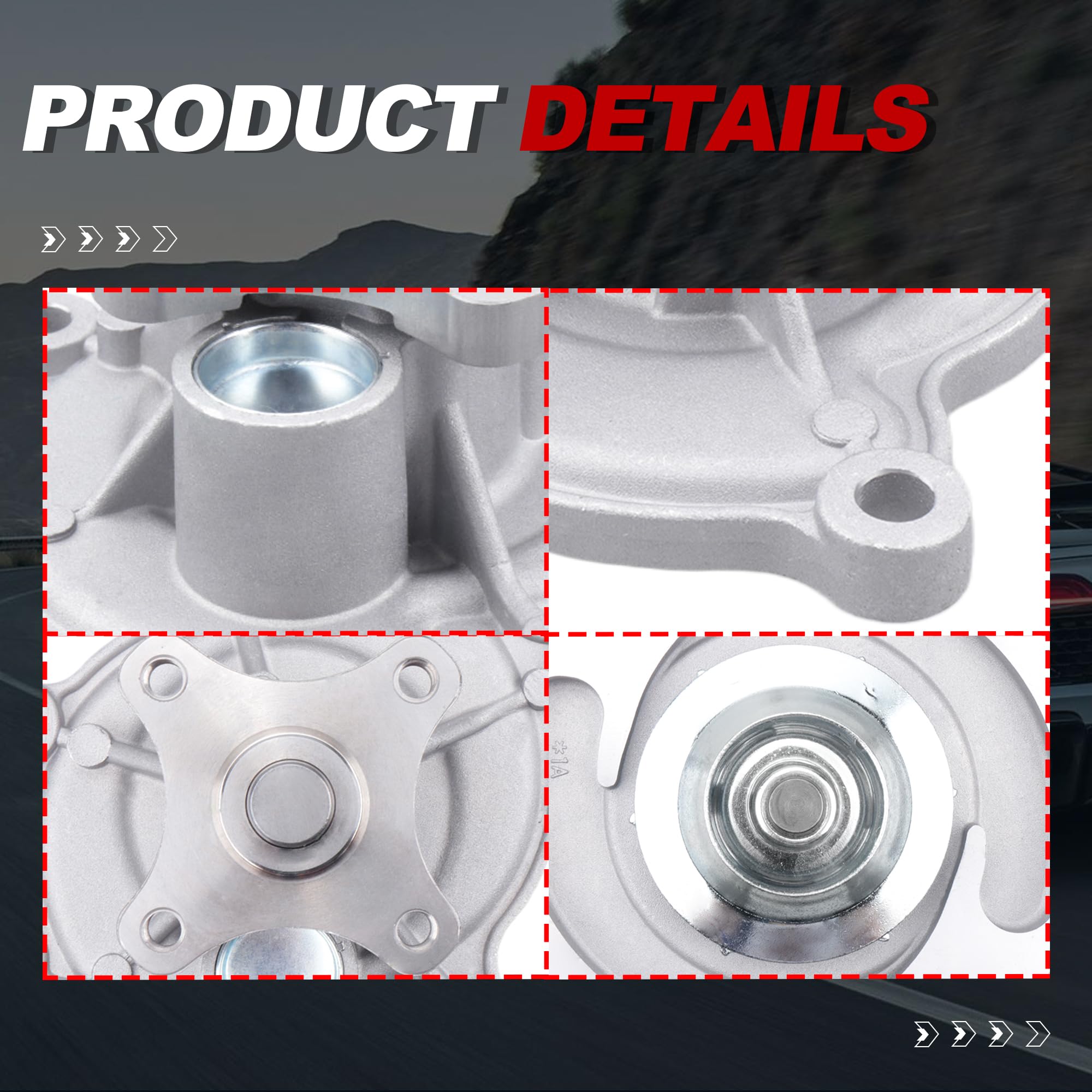UNITHUB water pump gasket and included accessories displayed to simplify installation