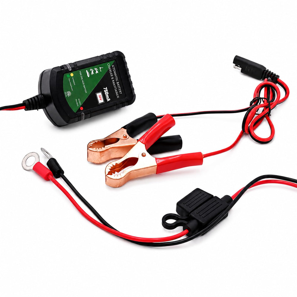 Unocho close-up of LED indicators showing charge and fault status for easy monitoring