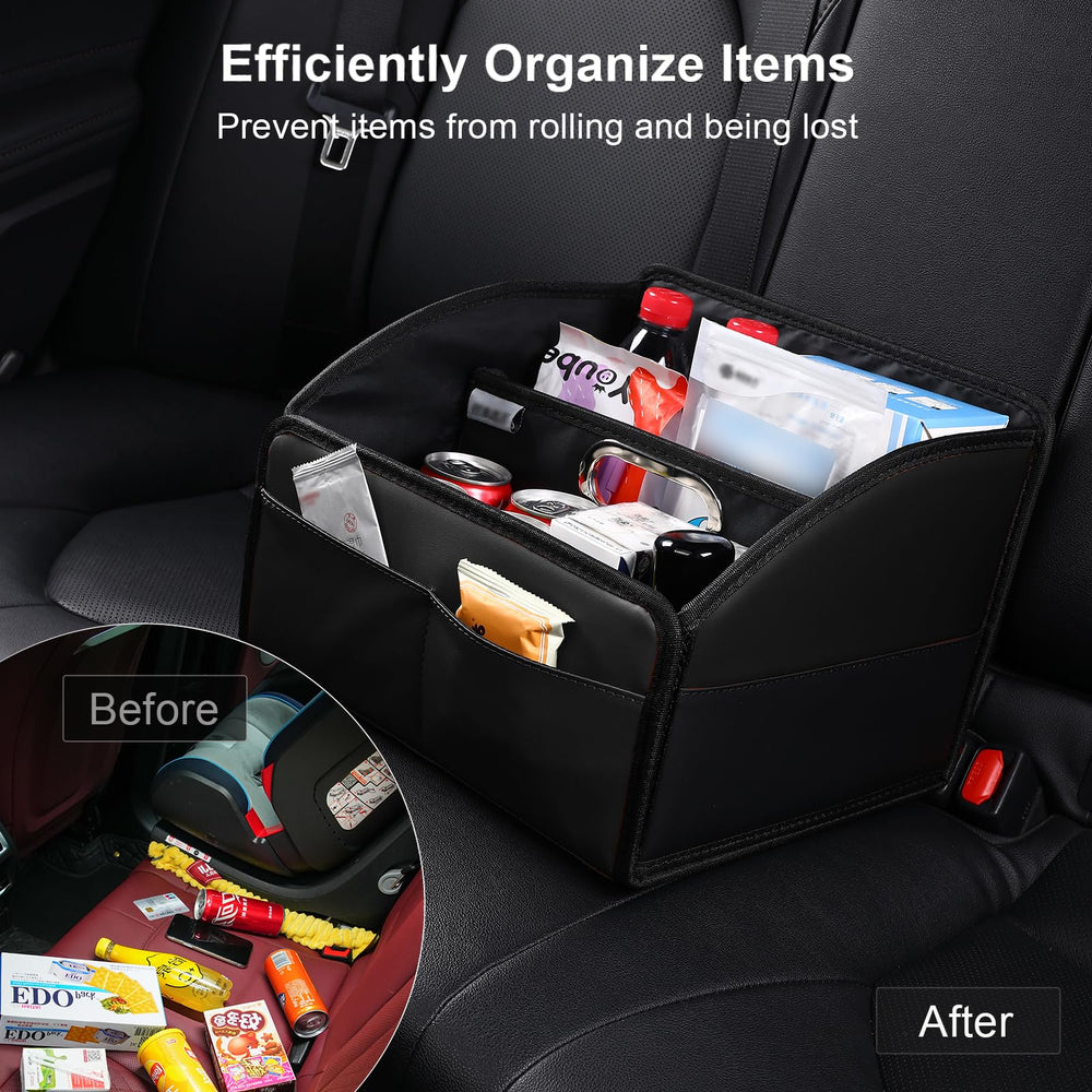 Uplien inside compartments showing divider and organization for drinks and snacks