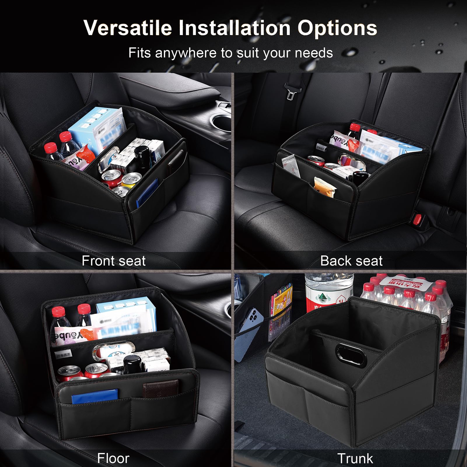Uplien installed on front seat demonstrating accessibility and reduced cabin clutter
