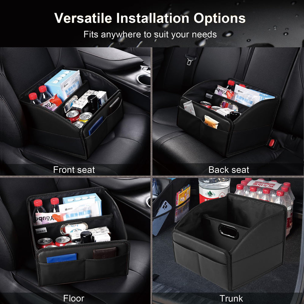 Uplien installed on front seat demonstrating accessibility and reduced cabin clutter