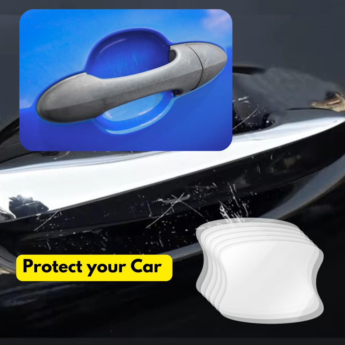 Upromax squeegee action detail compressing film edges for secure adhesion and long-lasting hold