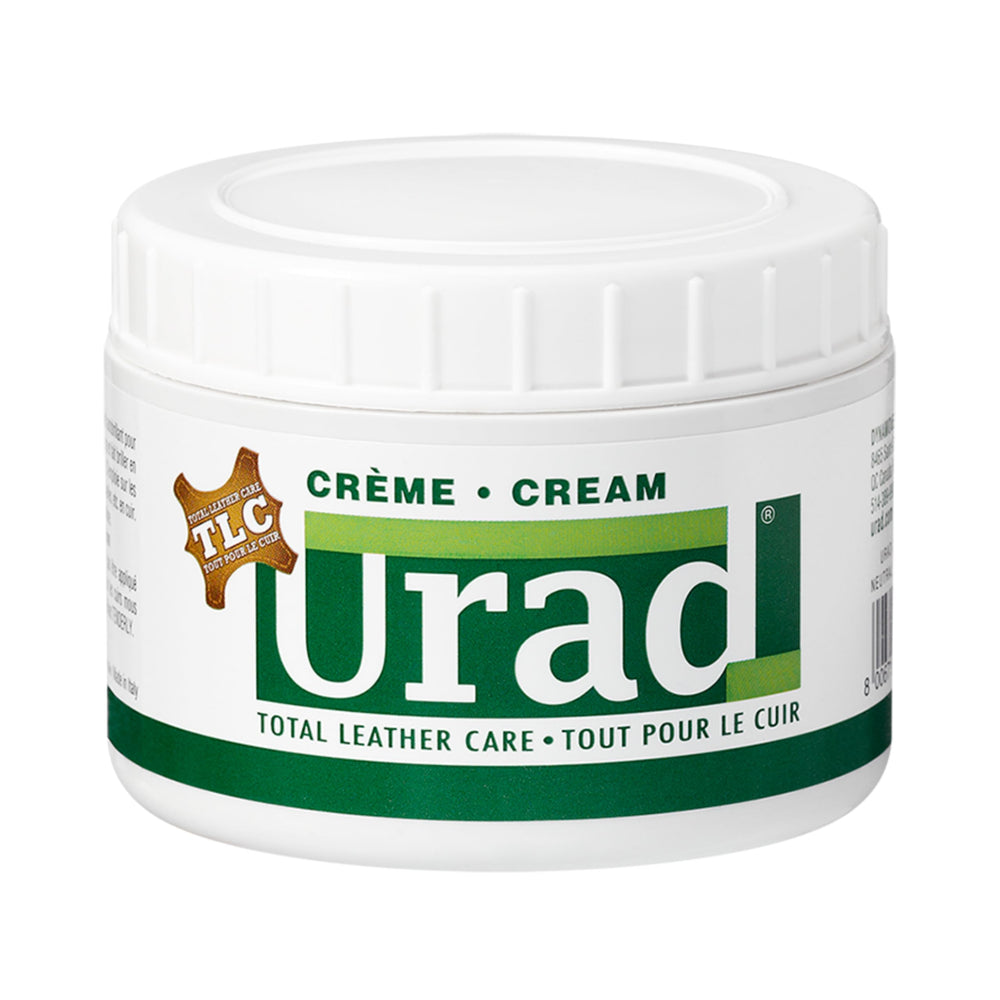 URAD leather conditioner 7oz front label showing neutral cream and benefits