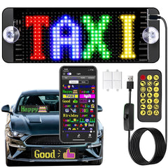 URANT front display showing custom scrolling text and visibility benefit