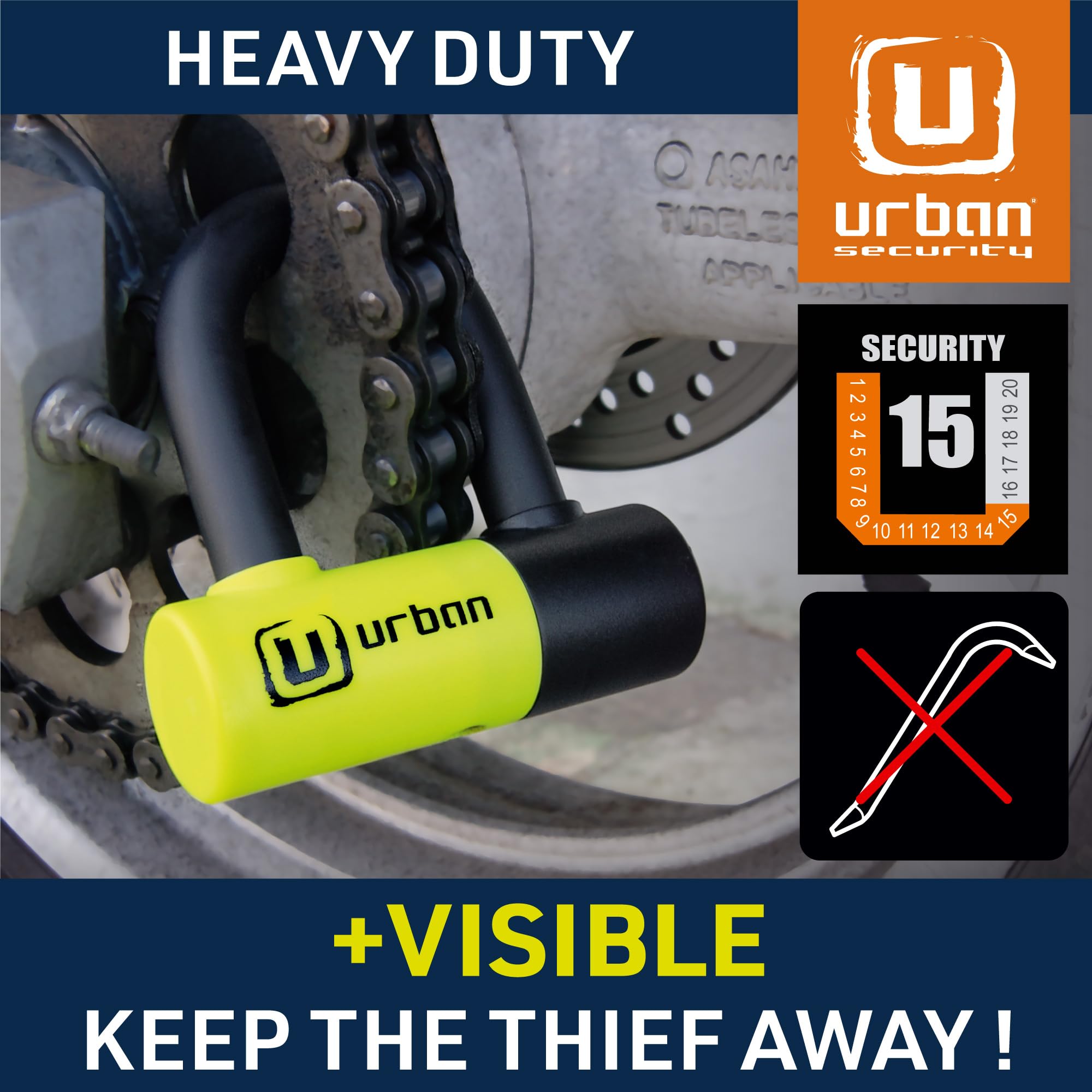 urban UR59 reminder cable and keys detail to prevent accidental riding