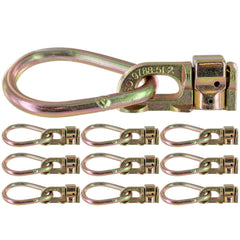 US Cargo Control double-stud fitting front view showing locking clip and pear link benefit secure attachment