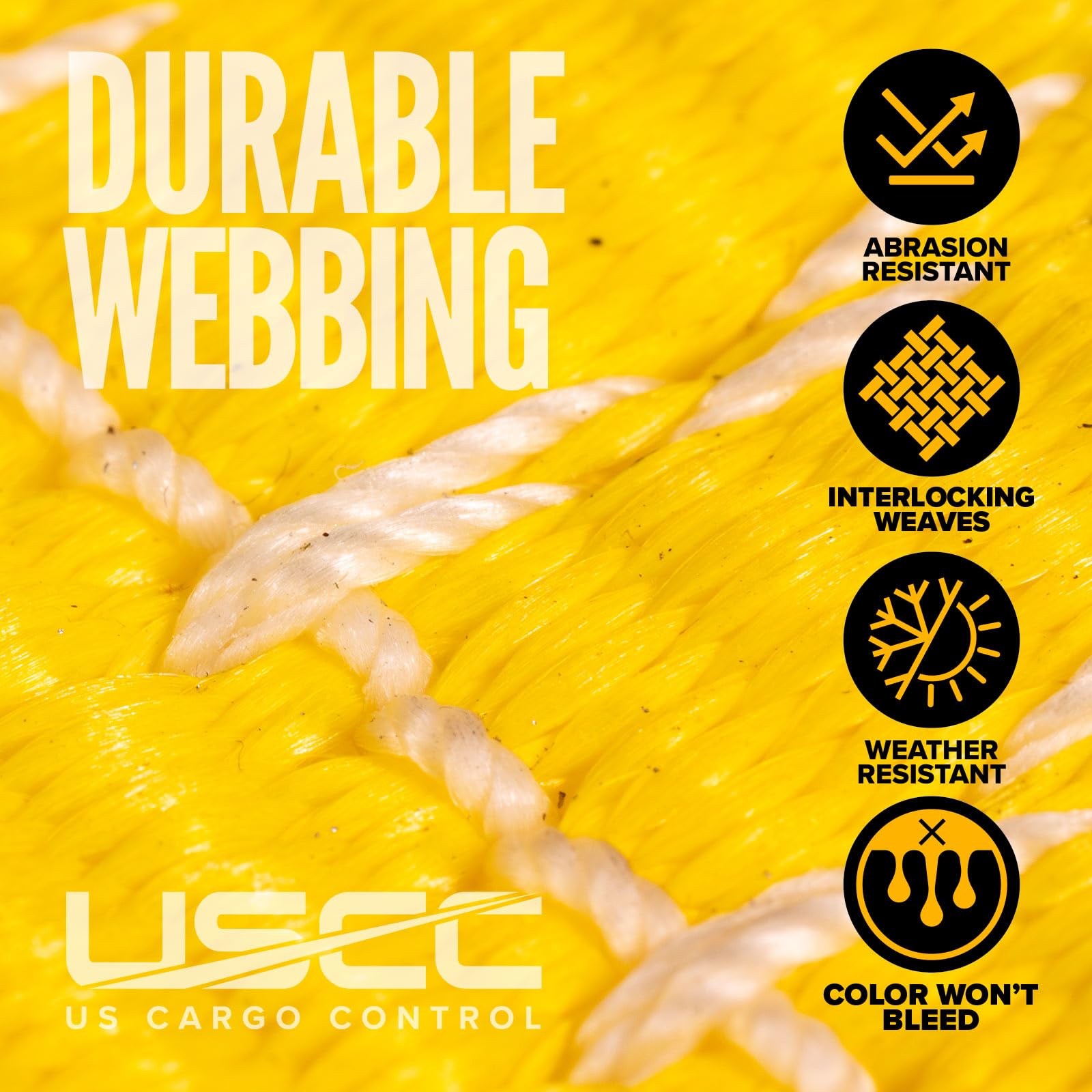 US Cargo Control tie-off used to secure pallet demonstrating load organization