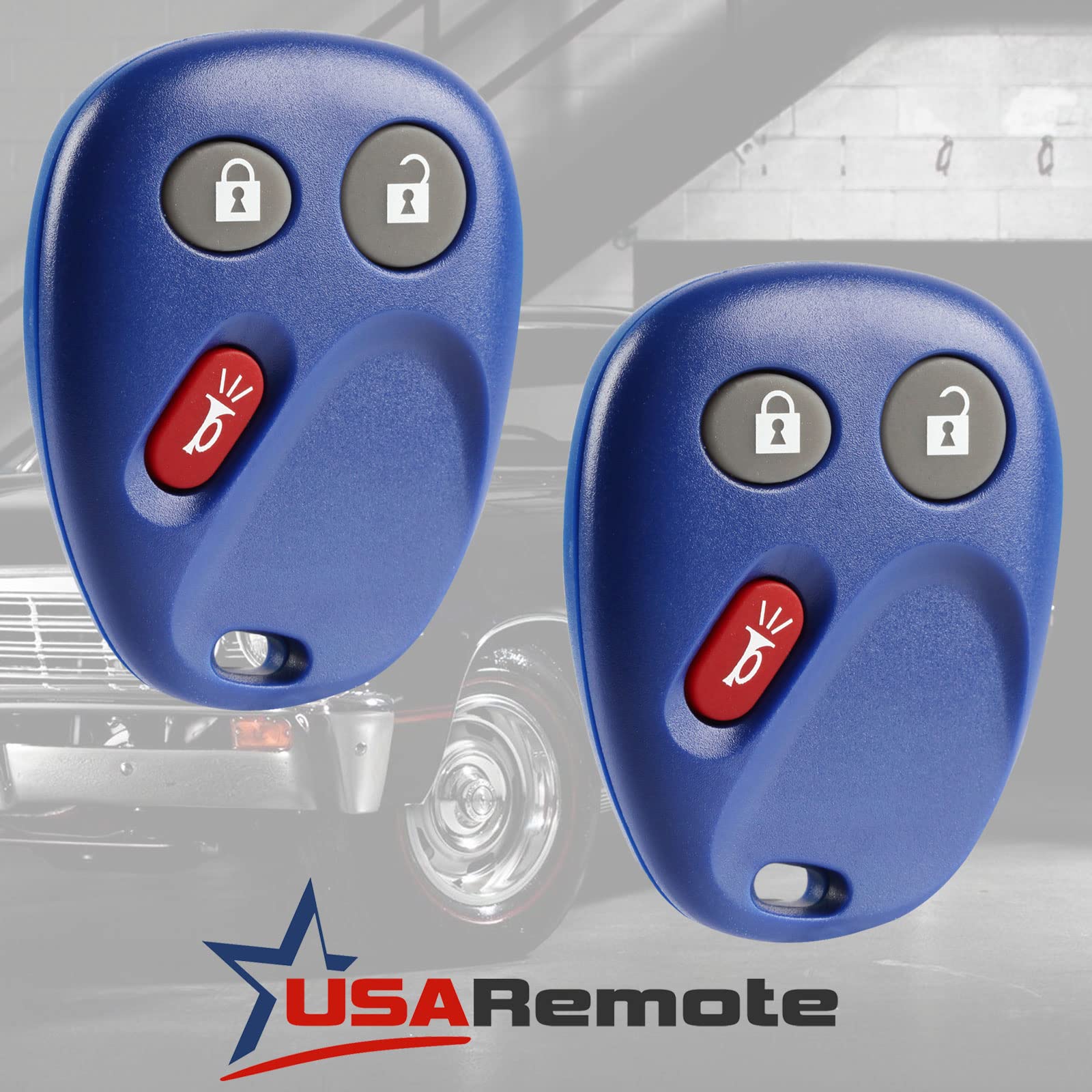 USARemote LHJ011 Blue back with battery compartment visible for quick battery replacement benefit