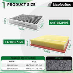 Uselection cabin filter carbon layer close-up showing odor control benefit