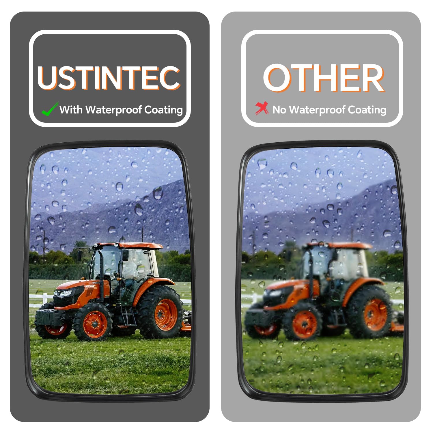ustintec mirror label and stamped 3F260-53342 part number for match confirmation