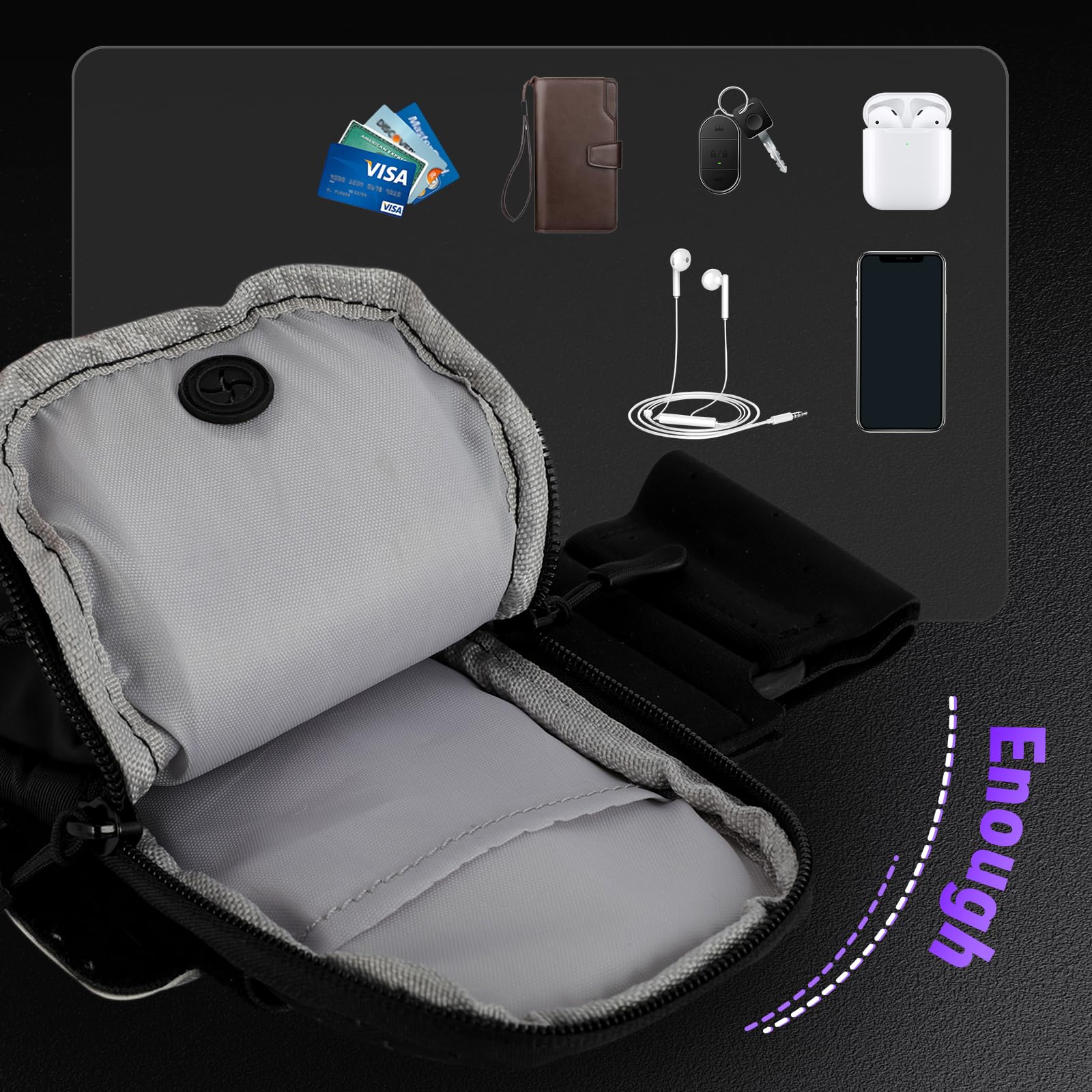 USTPO adjustable strap converted to wrist bag for off-bike use