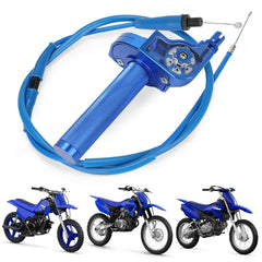 USTPO front view of blue twist throttle showing overall shape and fit benefits