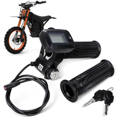 USTPO front view of throttle assembly showing compact fit and clear display benefits