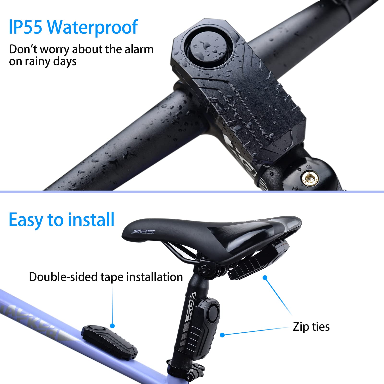 USUPERINK remote control in hand showing easy arming and SOS activation benefit