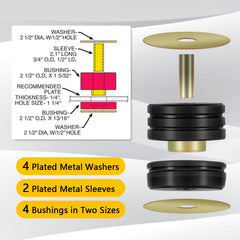 usvehj plated washers and sleeves detail showing corrosion-resistant hardware benefits