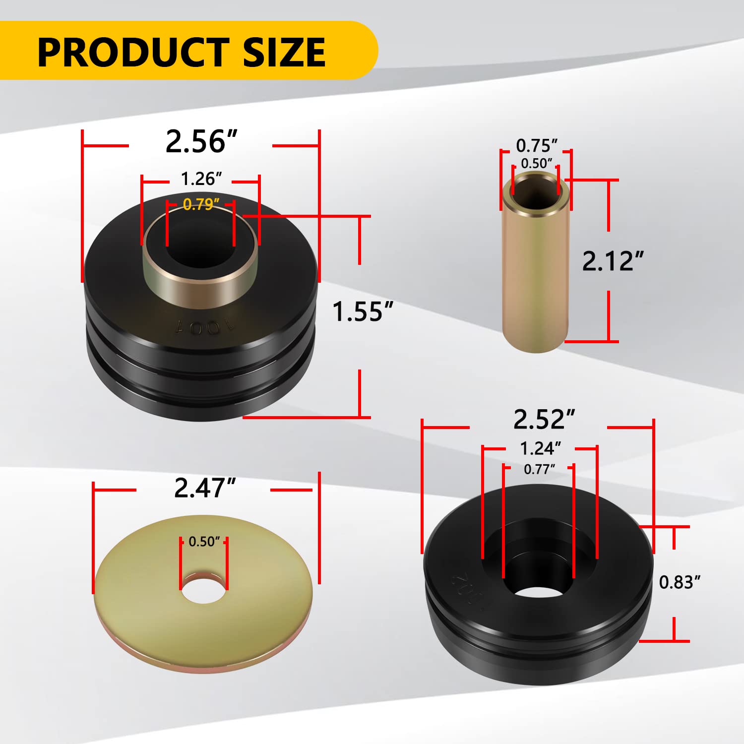 usvehj bushing texture and edge view showing wear resistance and long service life