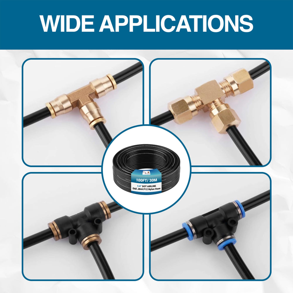 utah pneumatic close-up of tube wall texture benefit: visible UV-stabilized PA12 durability