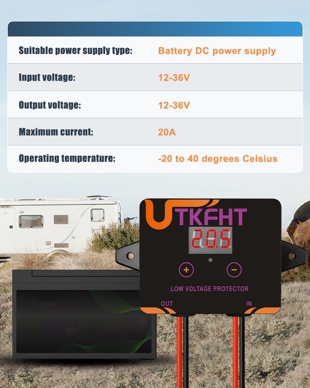 UTKFHT beside coin to show compact size and easy installation advantage