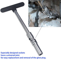 UTMALL T-bar extension beside ruler showing length and improved reach for plugs