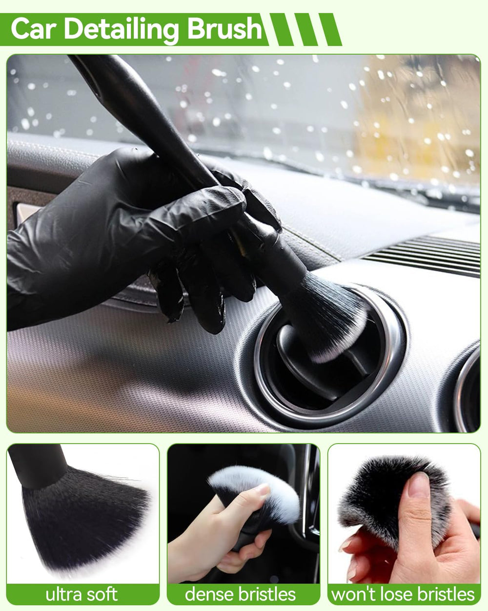 @utos detailing brush cleaning trim and crevices for precise finish work