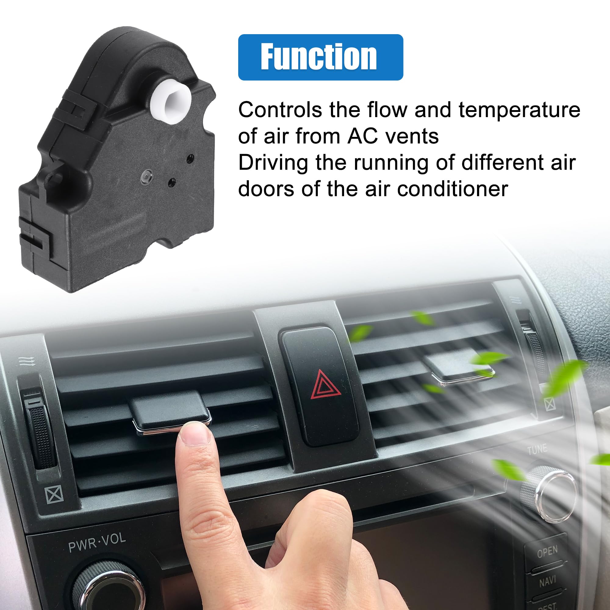 uxcell actuator installed under dash — uxcell restores proper vent control quickly