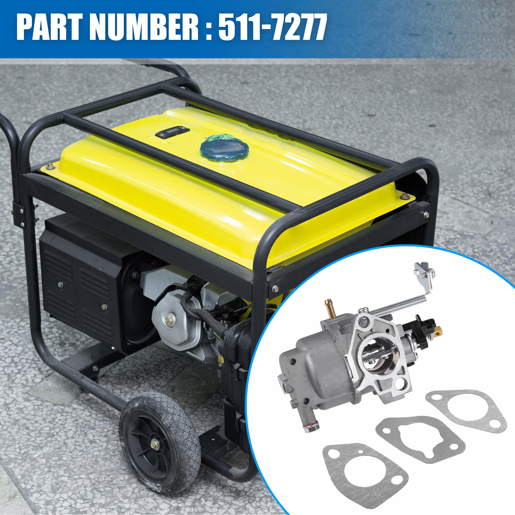 uxcell carburetor with three gaskets laid out for easier installation