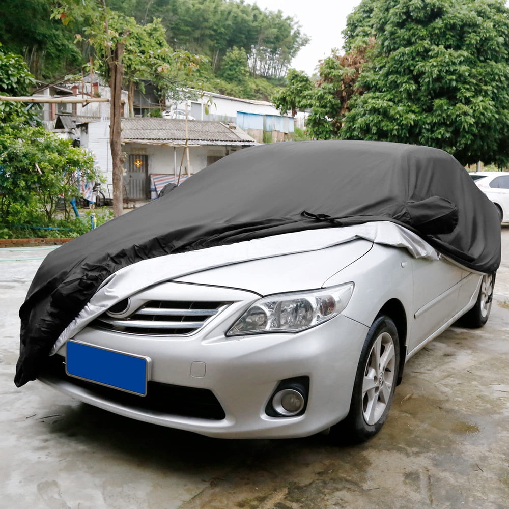 uxcell full car side profile on sedan demonstrating full‑length protection