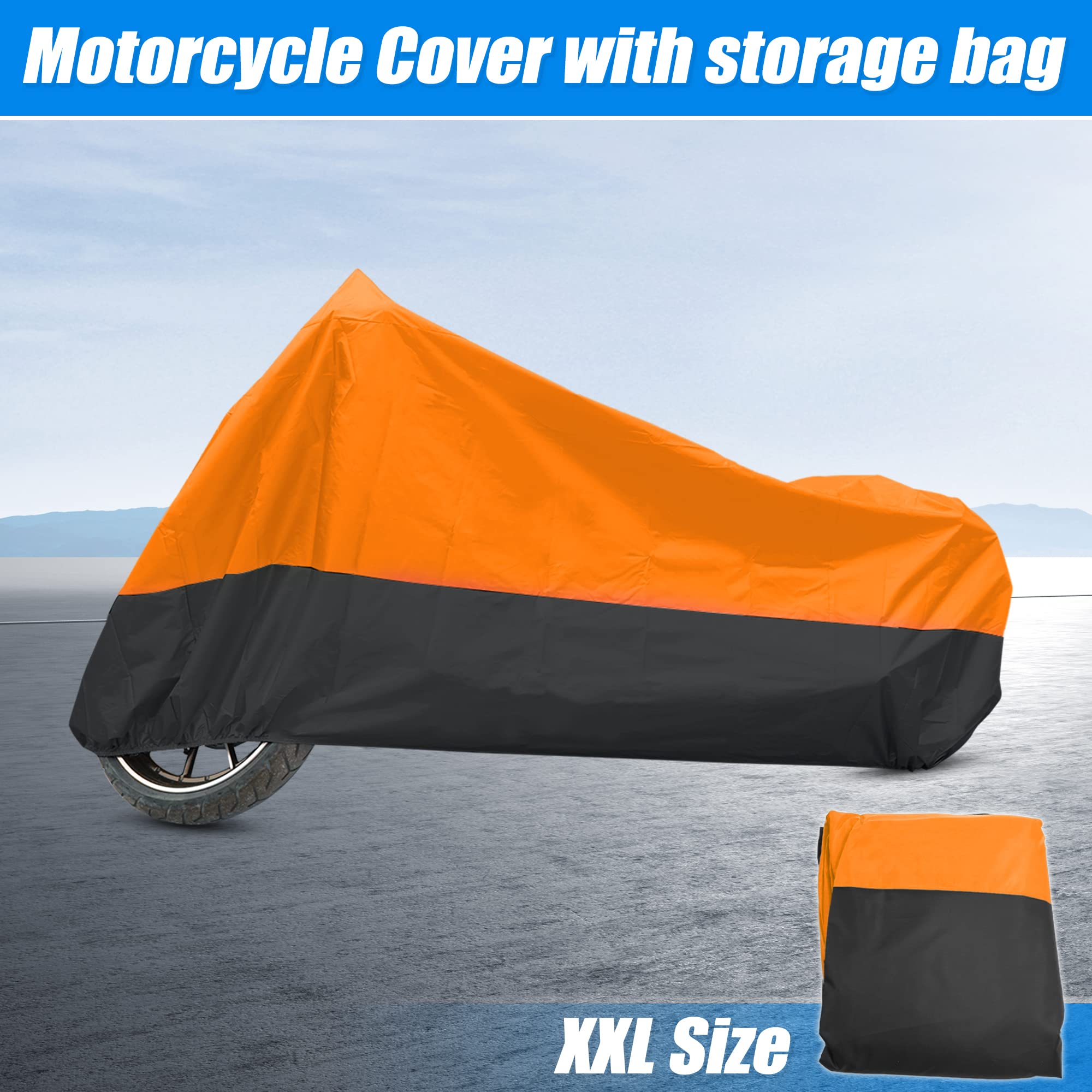 uxcell covering seat and saddlebags to show generous XXL capacity