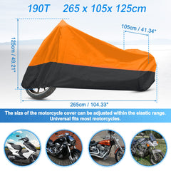uxcell side profile on a cruiser demonstrating fit over saddlebags