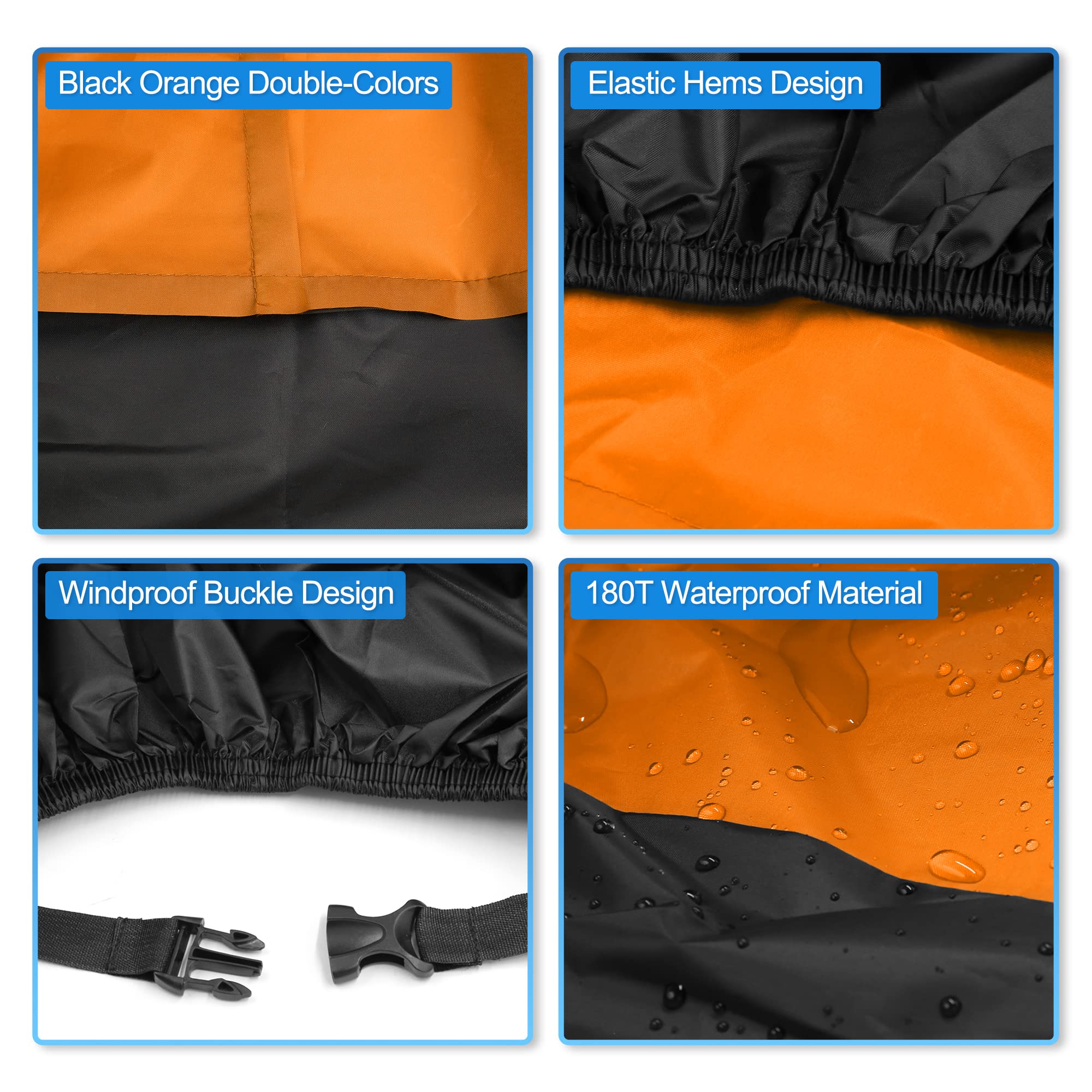 uxcell water beading on cover showing PU coating repelling rain