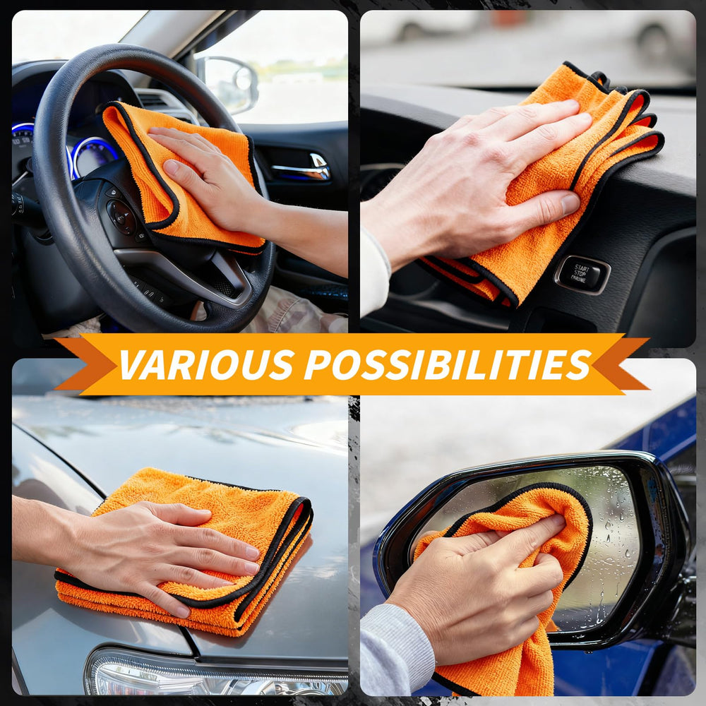 UZLU stacked towels fitting inside a glove compartment for access
