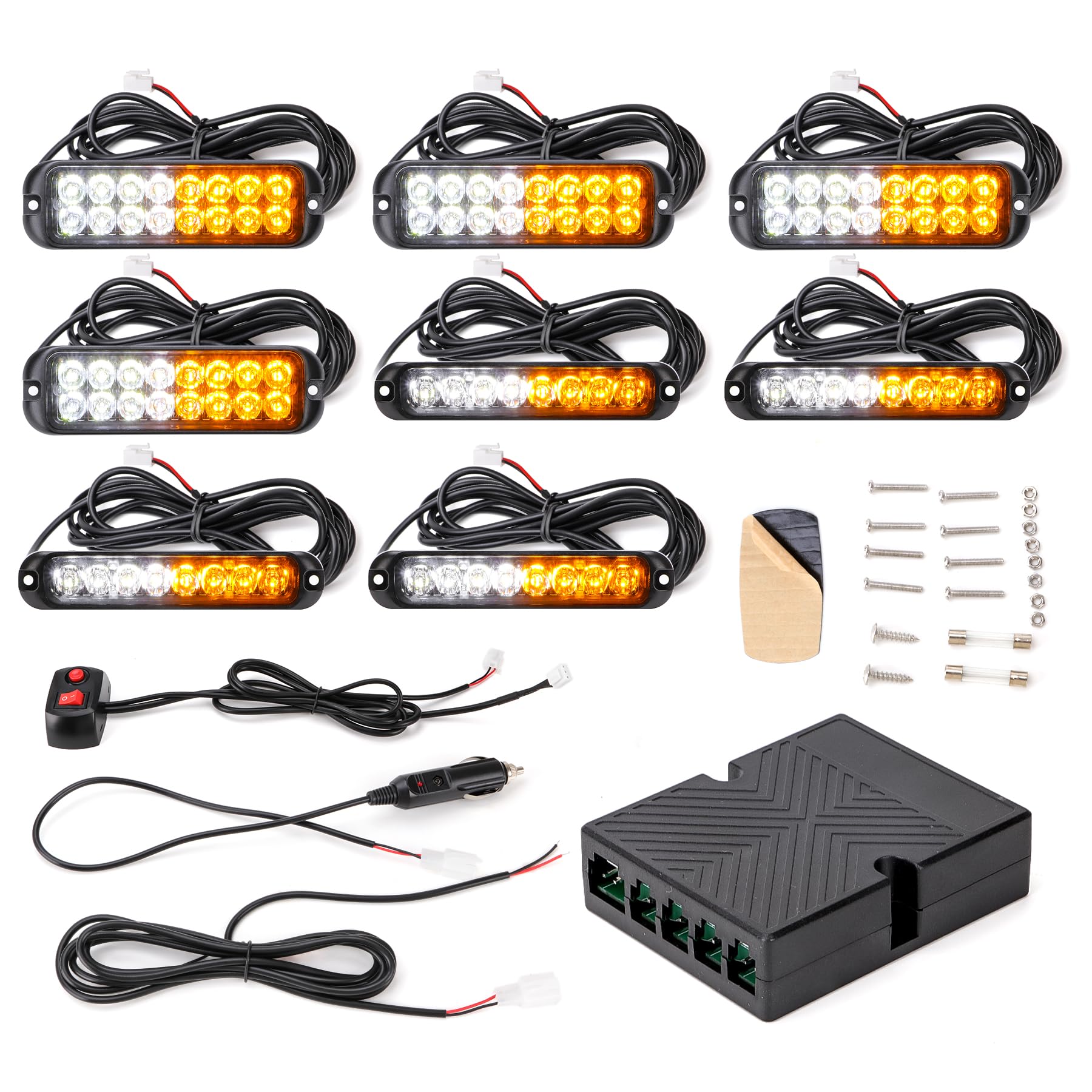 V-SEK cigarette-lighter plug powering control box for quick plug-and-play vehicle testing