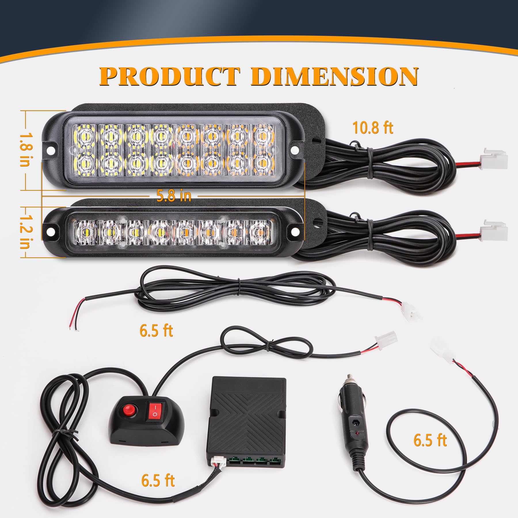 V-SEK strobe under running rain demonstrating IP67 water resistance and reliable performance