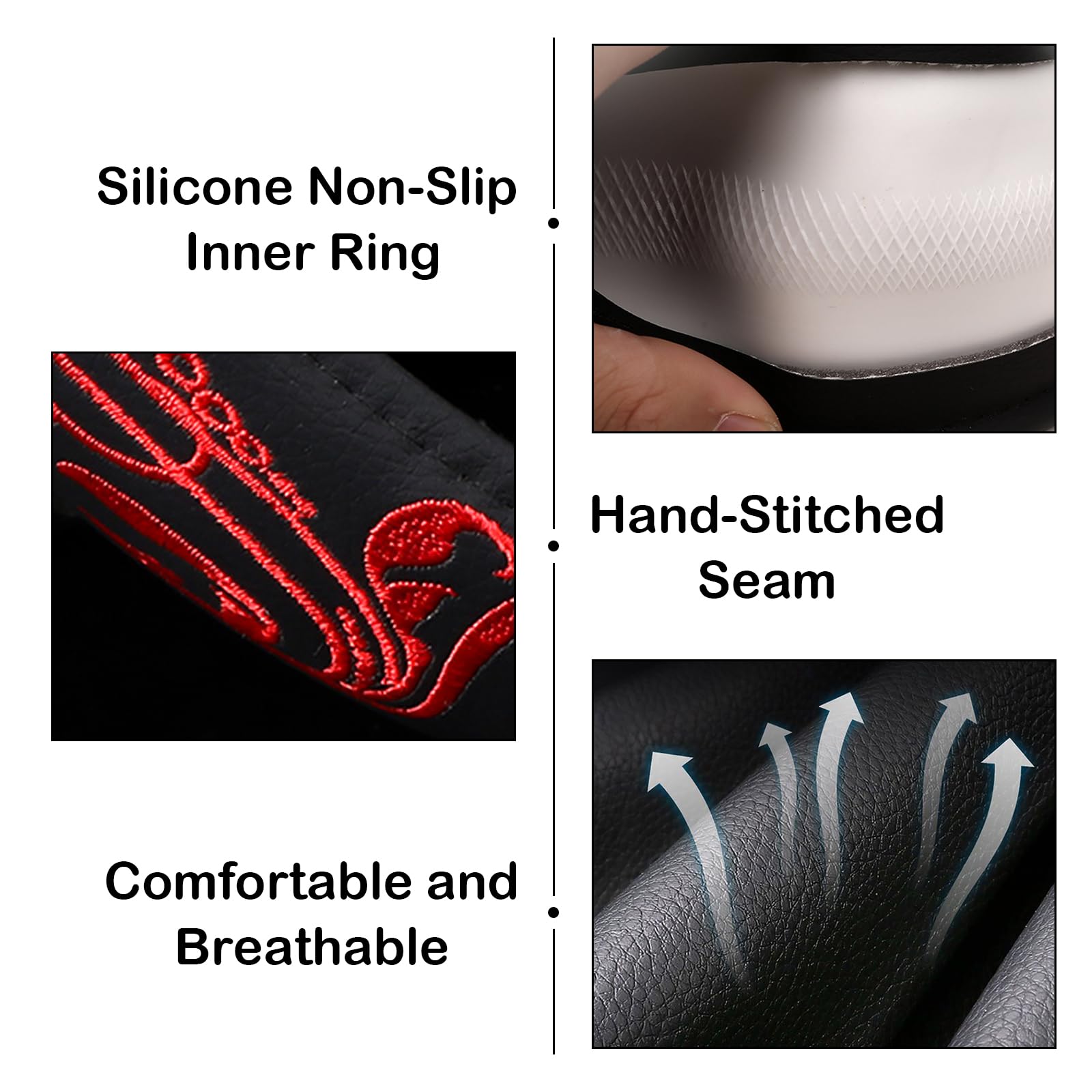 vaitarkli installed on steering wheel illustrating snug fit and enhanced handling