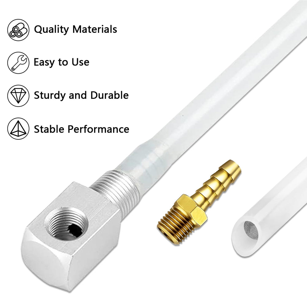 vaitarkli tube beside ruler for scale, shows 12 inch length and sizing