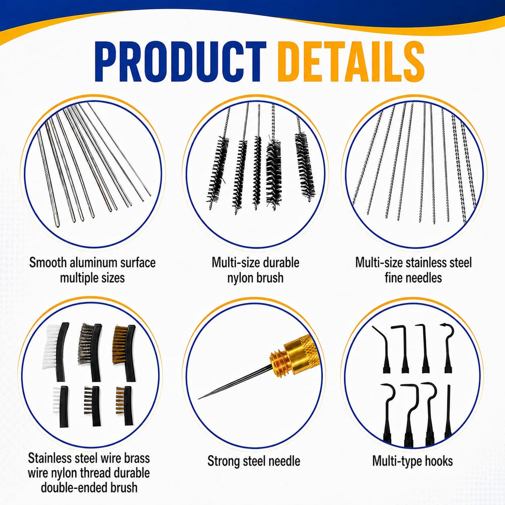 Valchoose nylon brushes with stainless scraper close-up for gentle scrubbing and scraping benefit