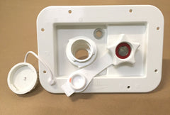 Valterra close-up of built-in check valve detail, prevents backflow benefit
