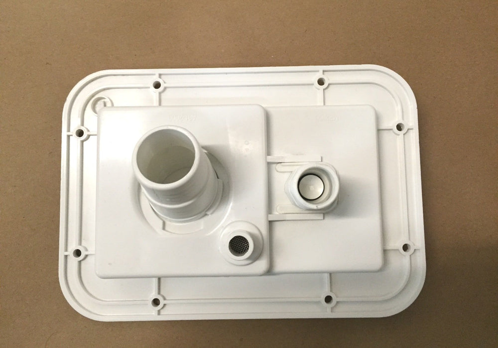 Valterra installed on RV exterior, low-profile fit improves appearance benefit