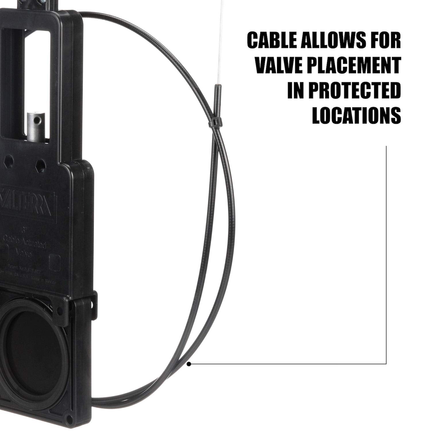 Valterra close-up of valve housing showing durable construction and leak resistance