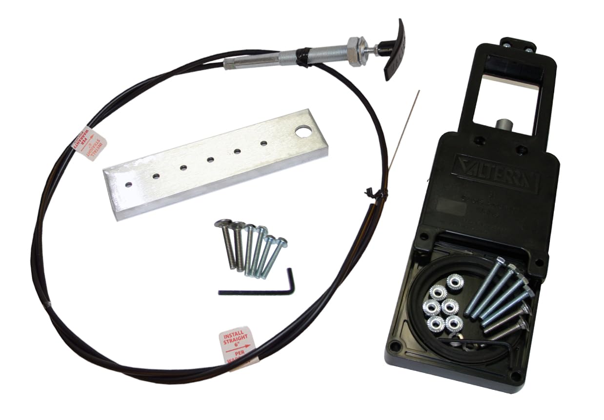Valterra front valve assembly showing compact 3" valve and cable for neat installs
