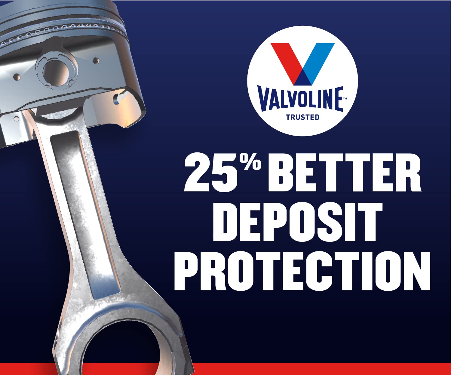 Valvoline case of six one-quart bottles for convenient supply