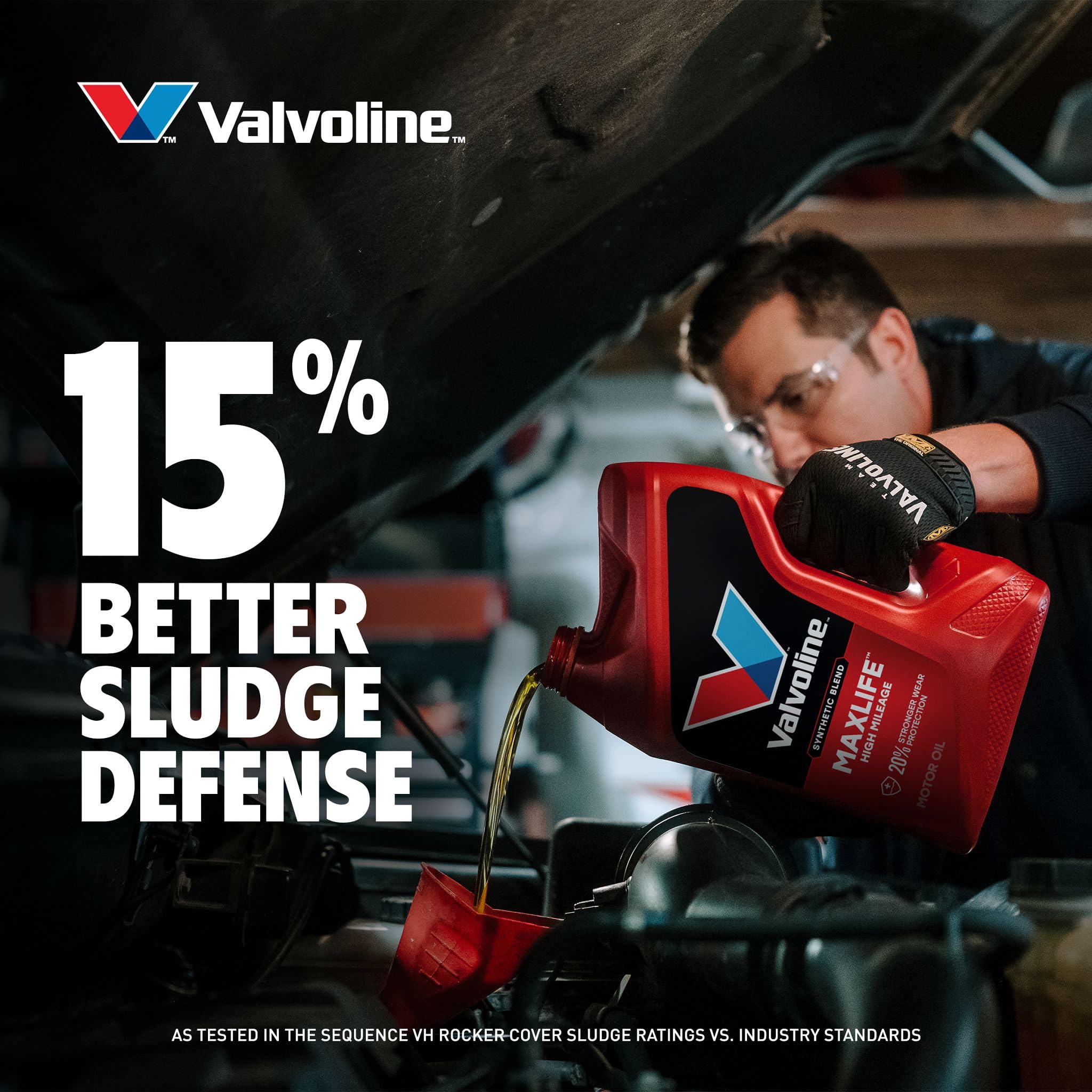 Valvoline 5 quart bottle beside a common household item for scale