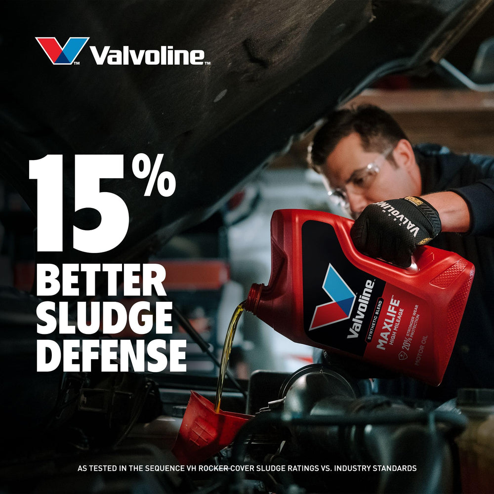 Valvoline 5 quart bottle beside a common household item for scale